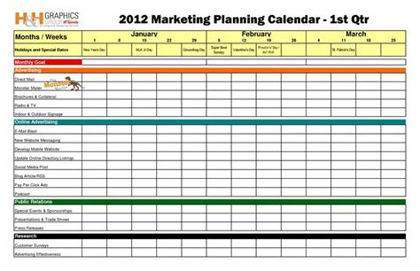 Event Marketing Plan Marketing Calendar Marketing Plan Template