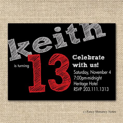 25 Best Ideas 13th Birthday Invitation Wording - Home, Family, Style ...