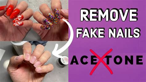 How To Remove Fake Nails Gel X Without Acetone Youtube