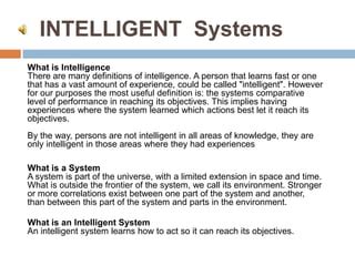 Intelligent systems | PPT