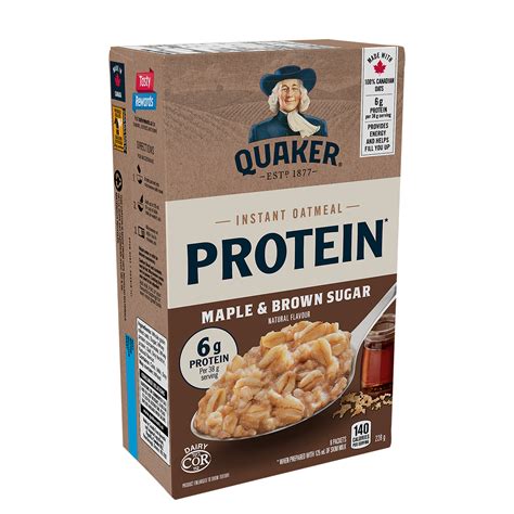 Quaker High Protein Maple And Brown Sugar Instant Oatmeal