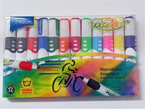 Marcador Aquarelo Azor Estuche C Grip Bachiller