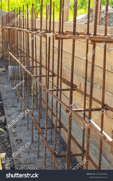 Construction Strip Foundation Reinforcement Strapping Formwork Stock ...