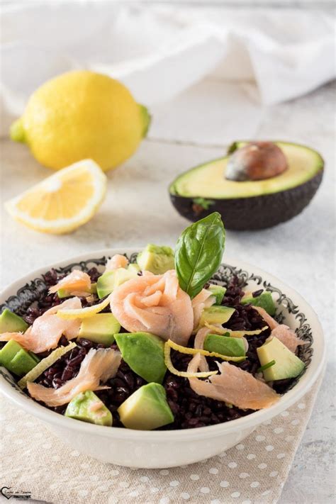 Insalata Di Riso Venere Con Salmone Avocado Ricetta Riso Freddo Idee