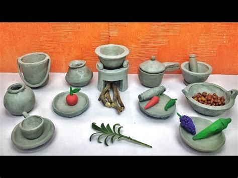 Clay Kitchen Items How To Make Miniature Kitchen Set With Clay