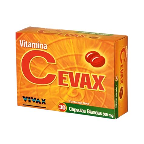 Cevax Vitamina C 500mg X 30 Cápsulas Blandas Vivax Farmadon La