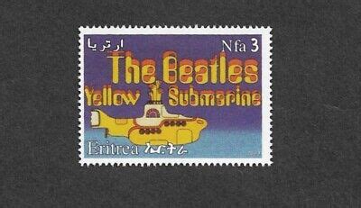 The Beatles Stamp Yellow Submarine Cartoons Animation Mnh Eritrea