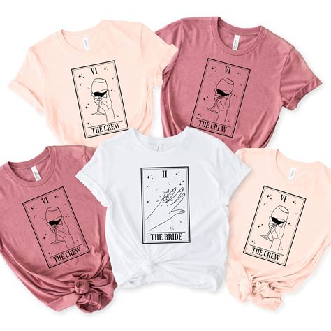 The Bride Tarot Card T Shirt Bride Crew Wine Hen Party Shirt