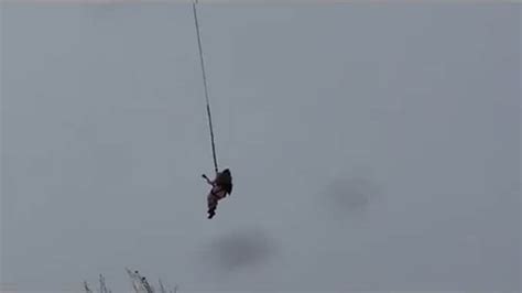 Watch Female Paratrooper Does Naked Bungee Jump Clutching Vodka Bottle