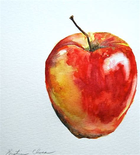 An Apple In Watercolor