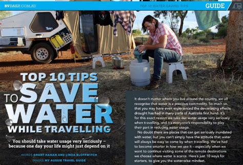 Saving Water My Aussie Travel Guide