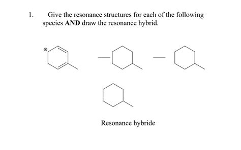 Solved Give the resonance structures for each of the | Chegg.com