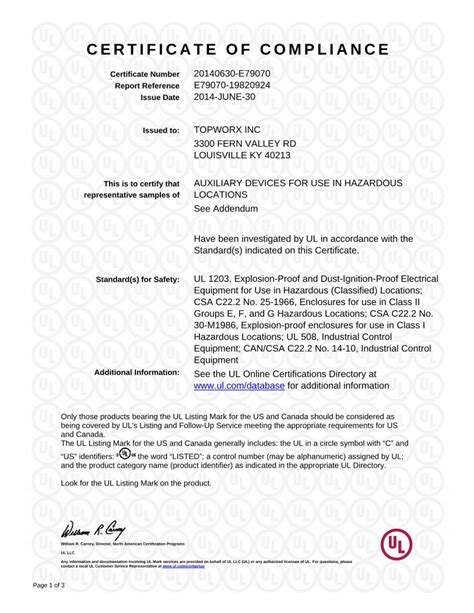 Pdf Certificate Of Compliance Automation Solutions Topworx