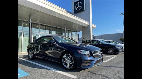 2020 Mercedes Benz E Class E 450 4matic Macchiato Beige Yacht Blue Leather Convertible