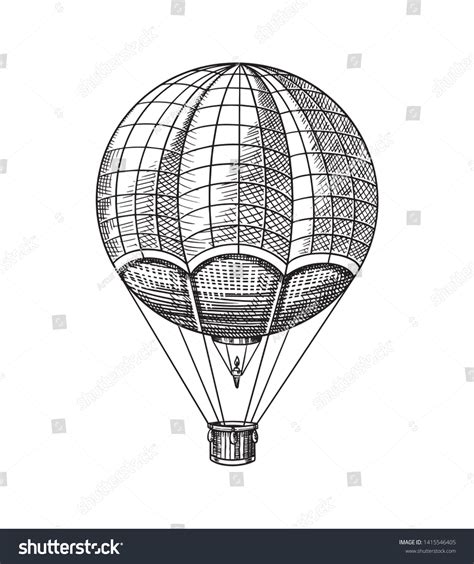 Vintage Hot Air Balloon Vector Retro Stock Vector Royalty Free Shutterstock