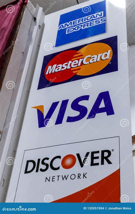 Indianapolis - Circa January 2019: VISA, MasterCard, Discover and ...