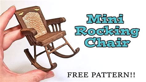 Diy Miniature Rocking Chair Made From Cardboard Free Pattern Youtube