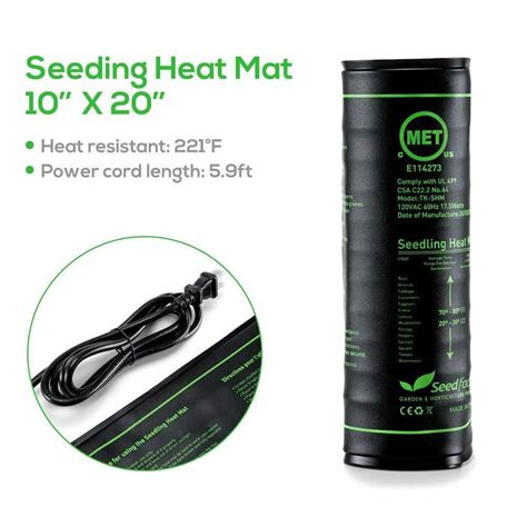 Seedling Heat Mat Seed Starter Pad Germination Propagation Seedfactor ...