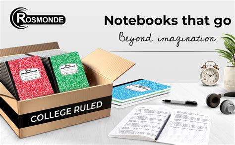 Amazon Rosmonde 50 Pack Bulk Composition Notebooks College Ruled