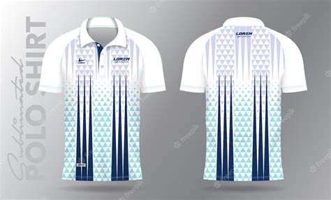 Premium Vector | Sublimation blue Polo Shirt mockup template design for ...