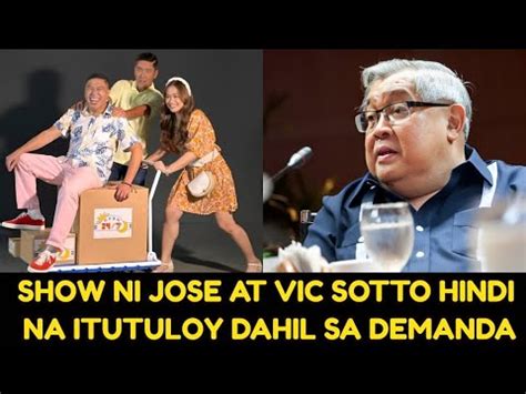 Show Ni Vic Sotto At Jose Manalo Damay Sa Pagsasampa Ng Demanda Ng Tvj