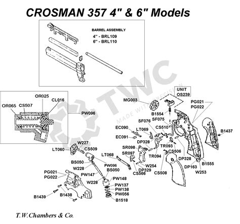 Airgun Spares Crosman 357 T W Chambers And Co