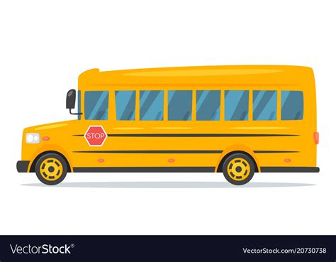 Cartoon Style School Bus Royalty Free Vector Image