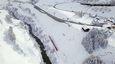 Snow Train in Switzerland Used to Shuttle Passengers and Skiers to Ski ...