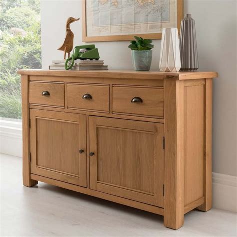 Breeze Collection Solid Oak Sideboard With Drawers Free Delivery