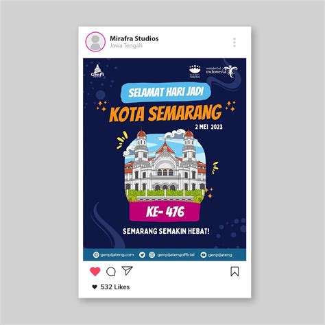 Desain Feed Instagram Ucapan HUT Mulai Dari 50K