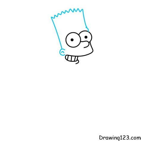 How To Draw Bart Simpson Head Step By Step