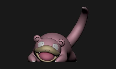 Archivo STL Pokemon Slowpoke Con 2 Poses Objeto Imprimible En 3D