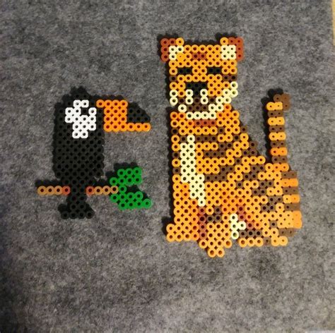 Tiger And Toucan Perler Beads Perler Beads Designs Perler Bead Art