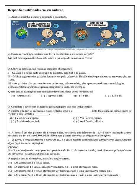 Atividades De Ciências 9 Ano Para Imprimir - Atividade-Ciências-9 Ano | PDF