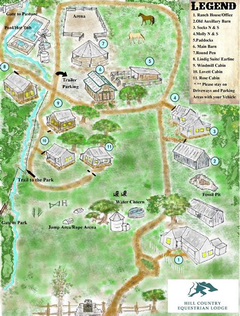 Ranch Map | Hill Country Equestrian Lodge