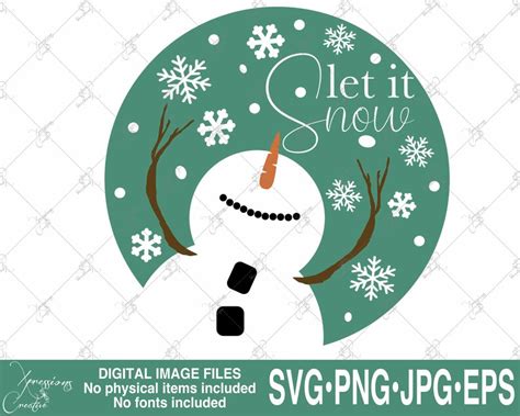 Let It Snow Ornament Svg Let It Snow Svg Christmas Svg Etsy