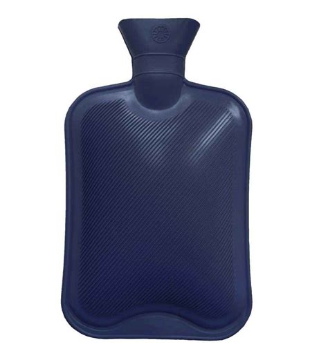 Hot Water Bottle High Quality Rubber Navy Blue