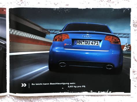 Prospekt Audi Rs4 42 V8 Quattro Limousine B7 2005poster Kaufen