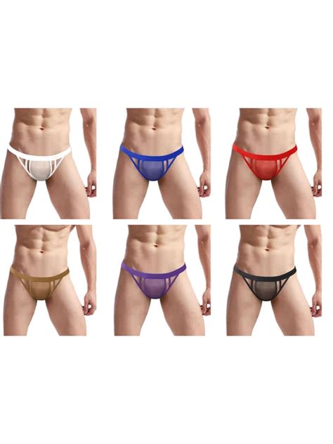 MEN S THONGS SEXY G String Transparent Underwear Sheer Lingerie Stretchy Mesh EUR 11 02
