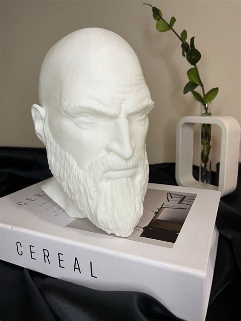 God Of War Kratos Kratos Headphone Head 3d Printed Headphone Stand Bust Headset Holder Video