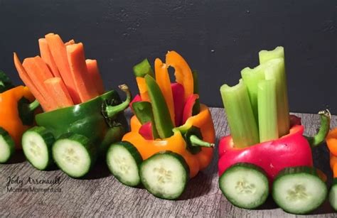 EASY Veggie Train Snack for Kids - Mommy Moment