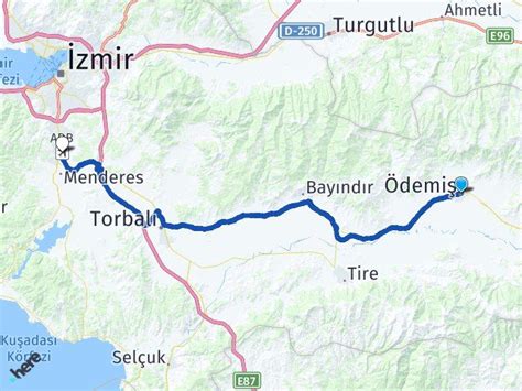 Zmir Demi Adnan Menderes Havaliman Aras Ka Km Yol Tarifi