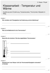 Temperatur Und W Rme Physik Klasse