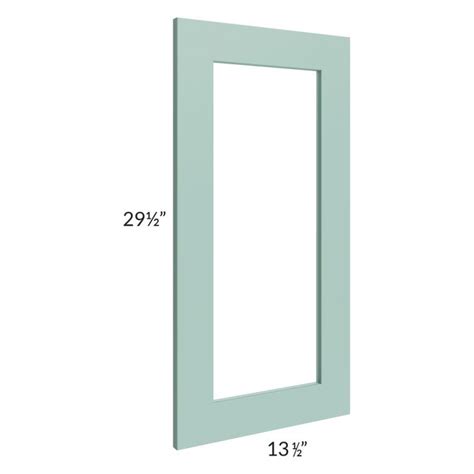 Midtown Sage Green Shaker Clear Glass Door For A X Diagonal Corner