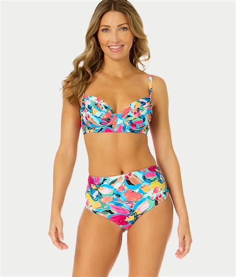 Amalfi Floral Shirred Underwire Bikini Top Swimsuit Walmart