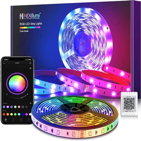 Nexillumi Ft Led Lights Strip For Bedroom With App Remote Color