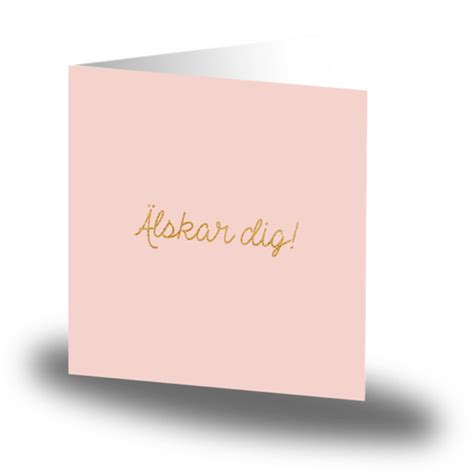 Litet kort Nude Apricot Älskar dig Cards by Jojo
