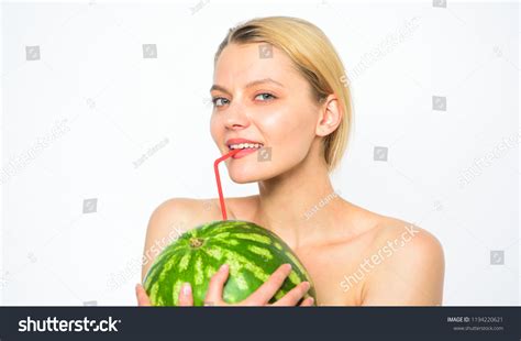 Girl Thirsty Attractive Nude Drink Fresh Stock Photo Shutterstock