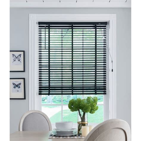 50mm Wood Venetian Blind Black 100x160cm Blinds Black Blinds