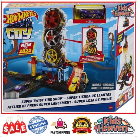 Hot Wheels City Super Twist Tire Shop Playset Original Lazada
